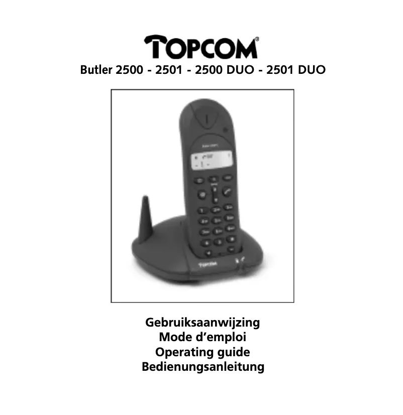 Página 1 del manual Manual de usuario Topcom Butler 2501 DUO