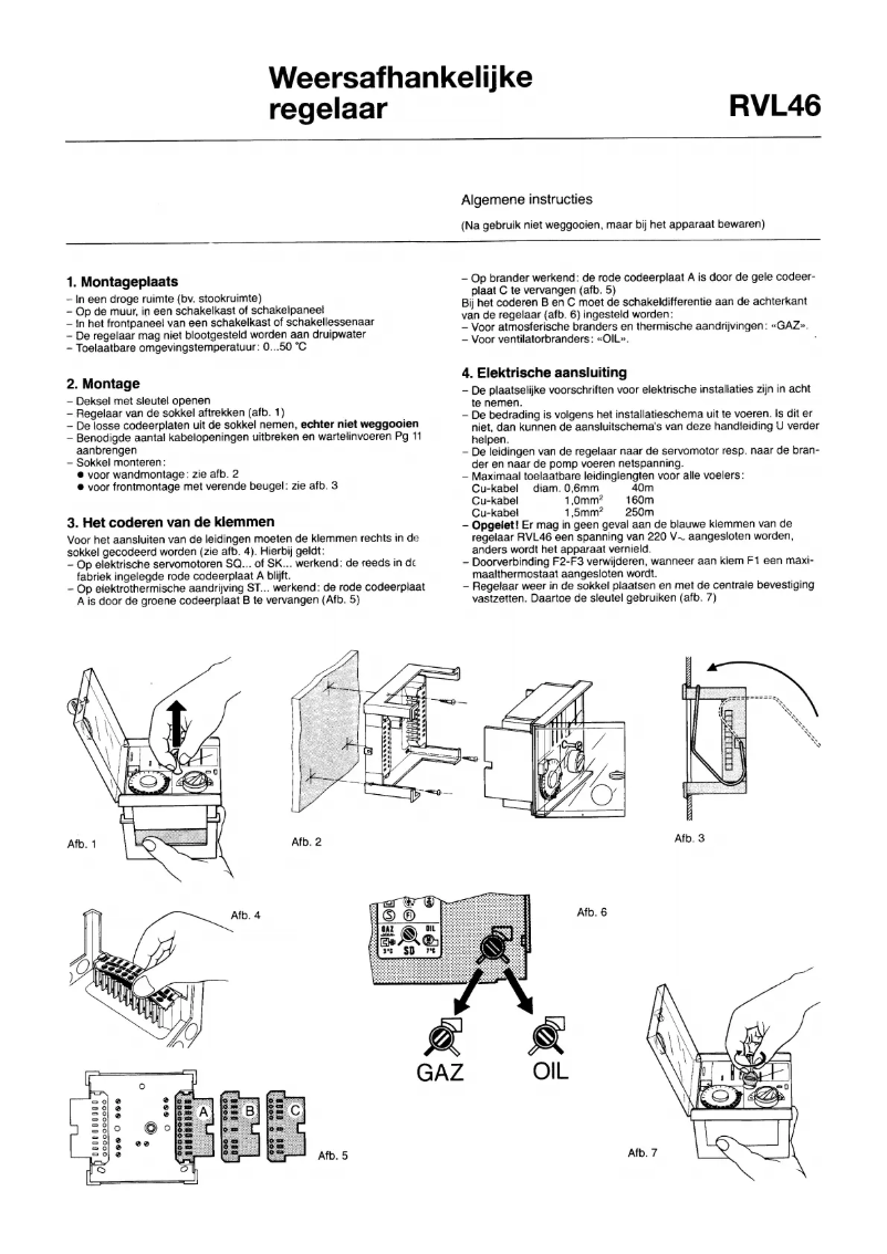 Page n°1 - Manuel utilisateur Siemens Synco 700 RVL46