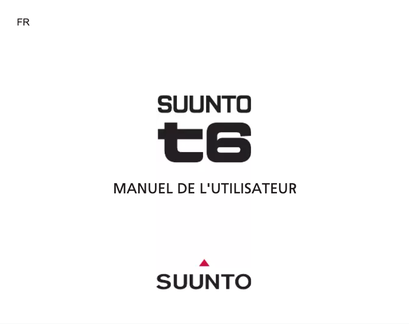 Page n°1 - Manuel utilisateur Suunto T6