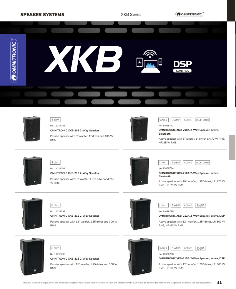 Page 1 de la notice Catalogue Omnitronic XKB-208
