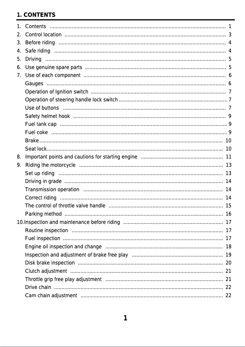 Image de la première page du manuel de l'appareil Magic 110RR