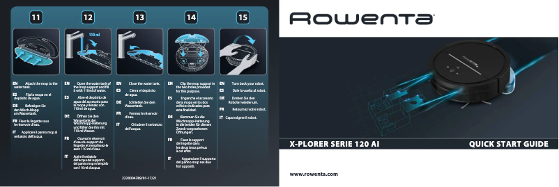 Página 1 del manual Guía de inicio rápido Rowenta X-Plorer Serie 120 Ai RR7877
