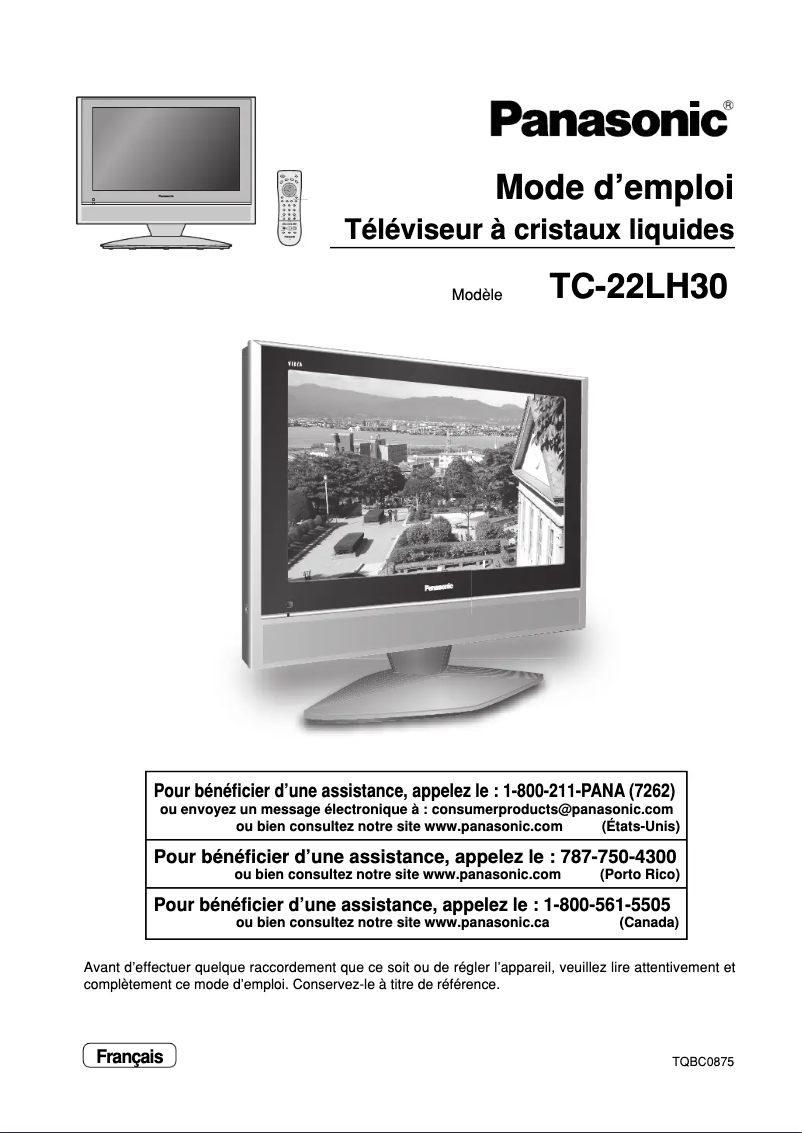 Página 1 del manual Manual de usuario Panasonic TC-22LH30