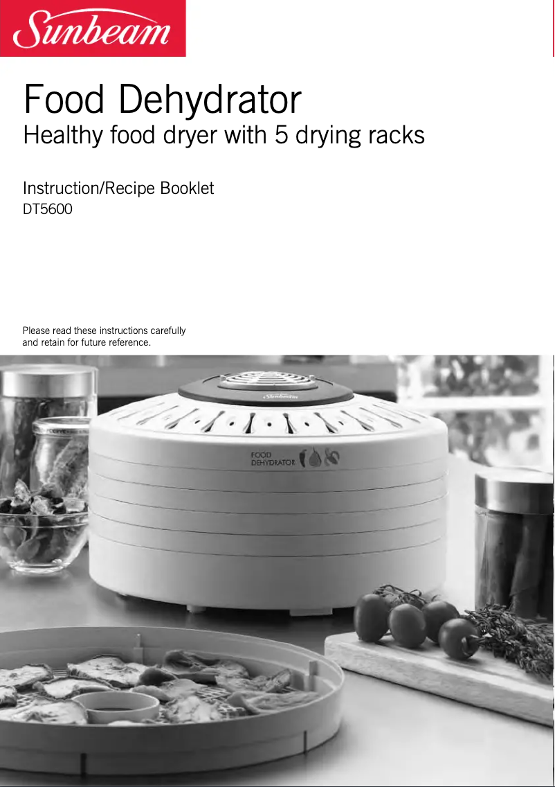 Página 1 del manual Manual de usuario Sunbeam Food Dehydrator DT5600
