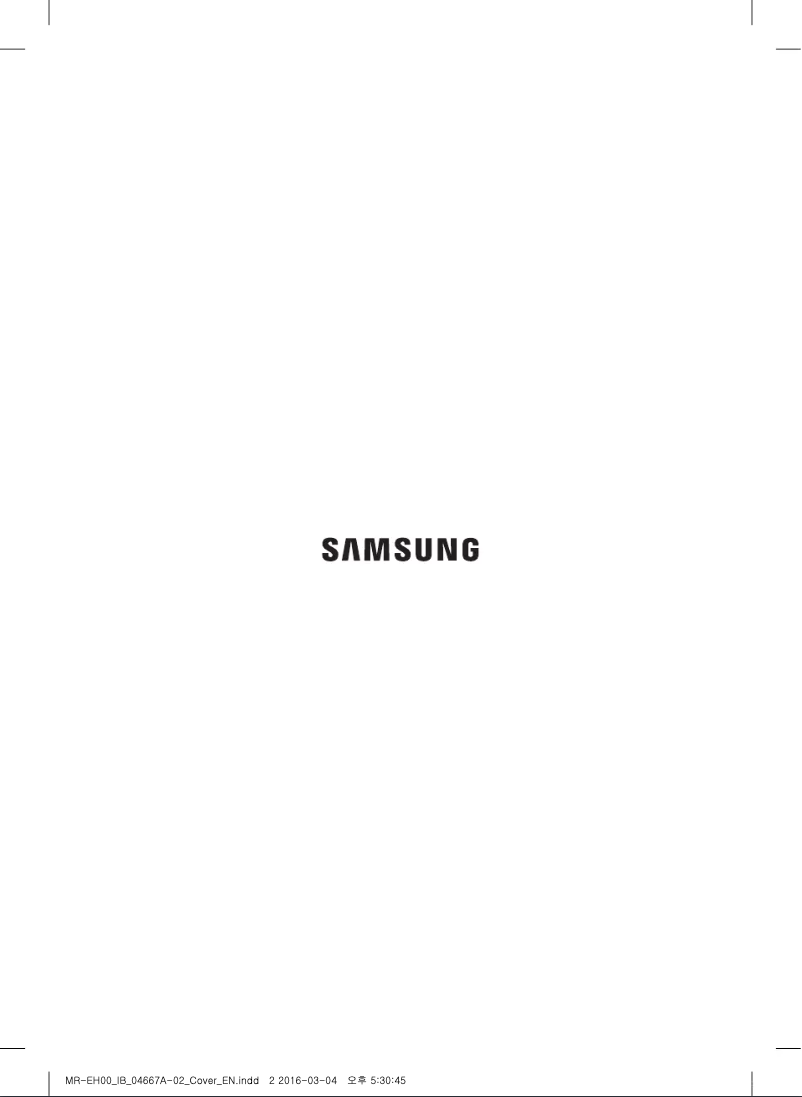 Page n°1 - Manuel utilisateur Samsung MR-DH00