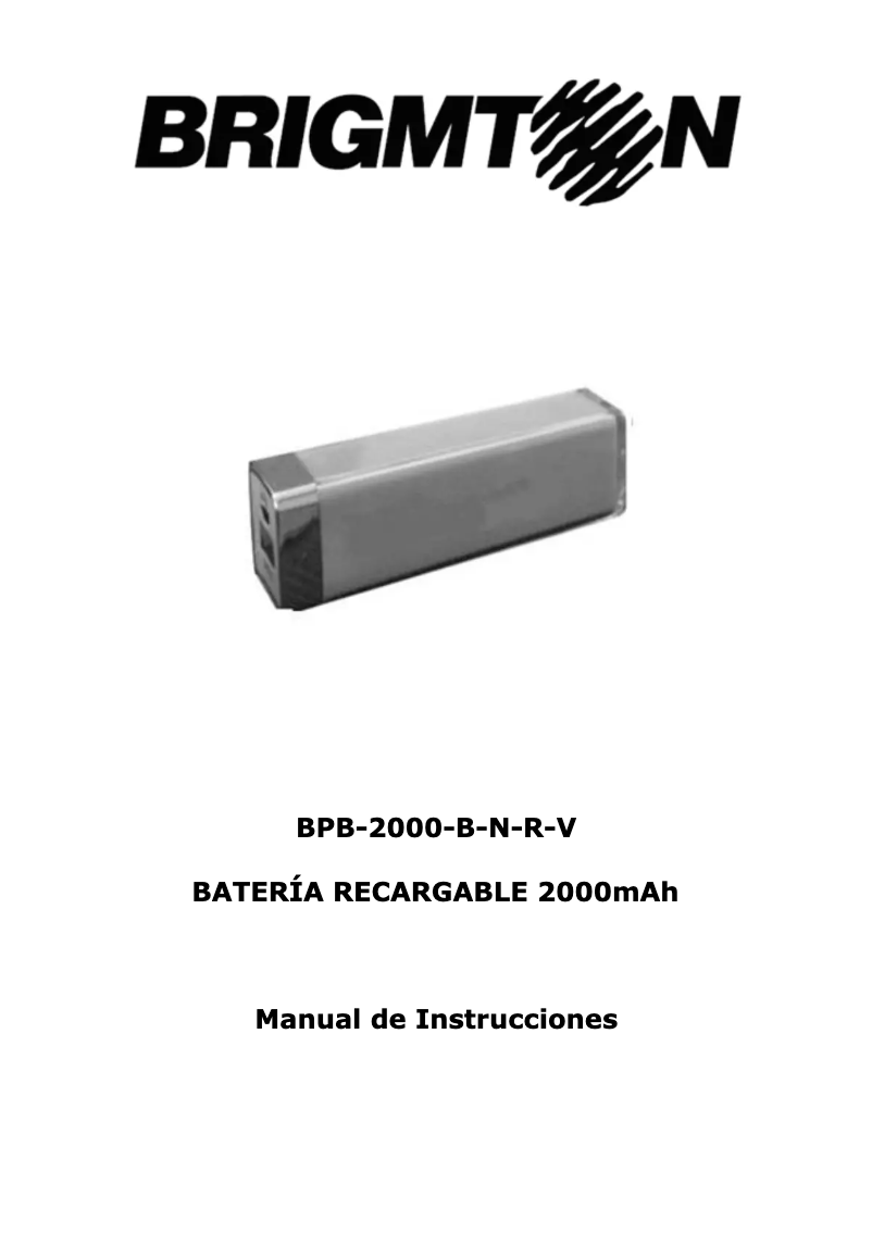 Image de la première page du manuel de l'appareil BPB-2000-N