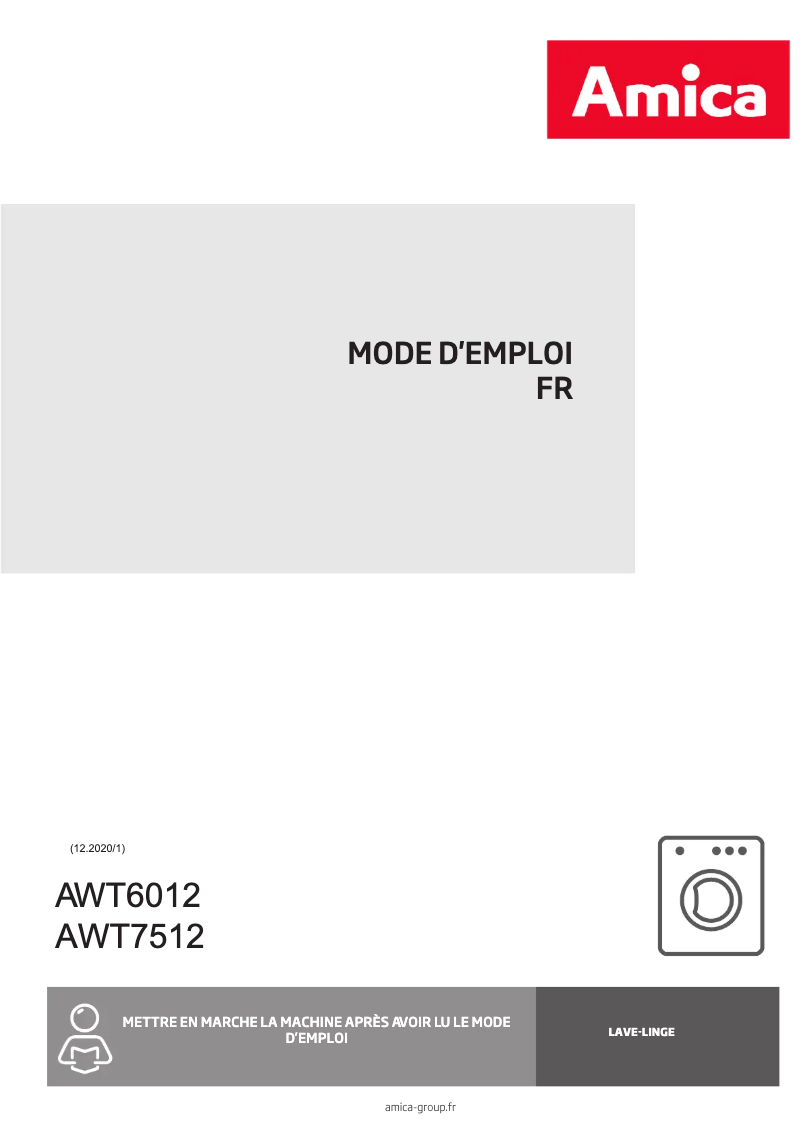 Image de la première page du manuel de l'appareil AWT7512