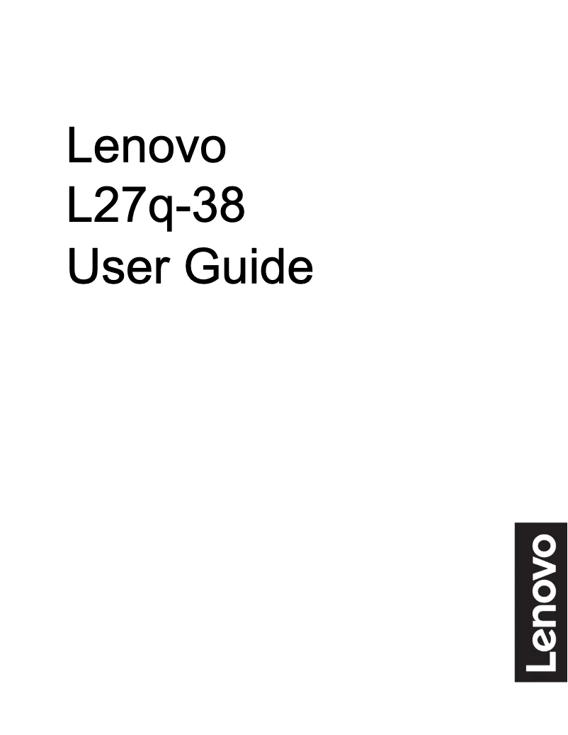 Page 1 de la notice Manuel utilisateur Lenovo L27q-38