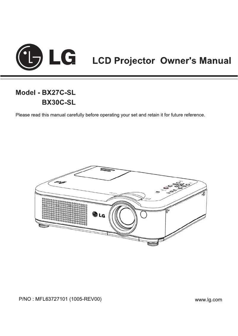 Página 1 del manual Manual de usuario LG BX27C