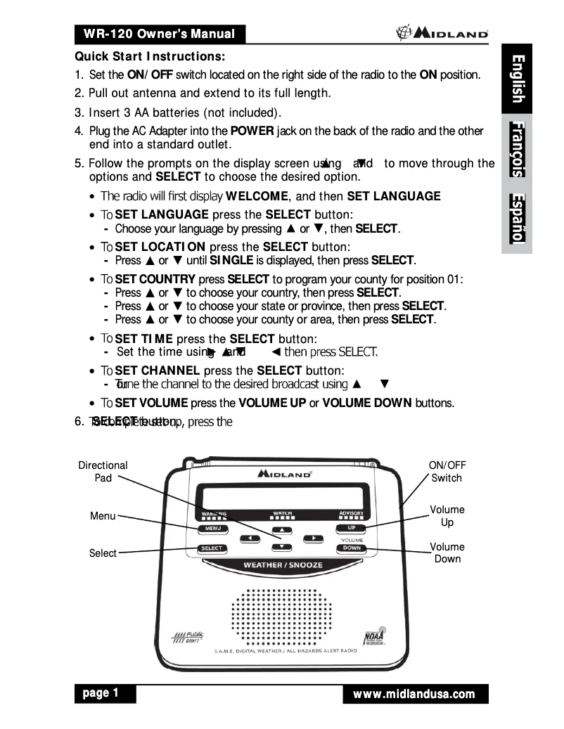 Image de la première page du manuel de l'appareil EPREPKIT