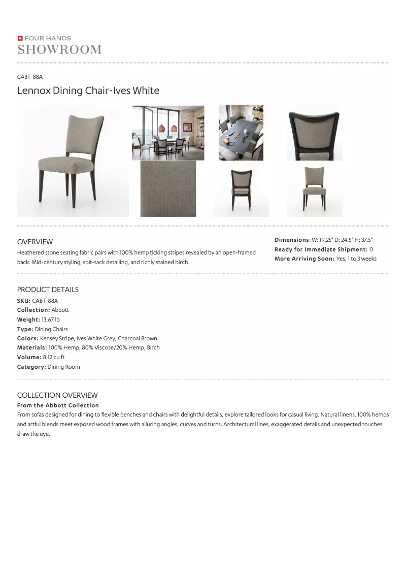 Page 1 de la notice Manuel utilisateur Four Hands CABT-88A