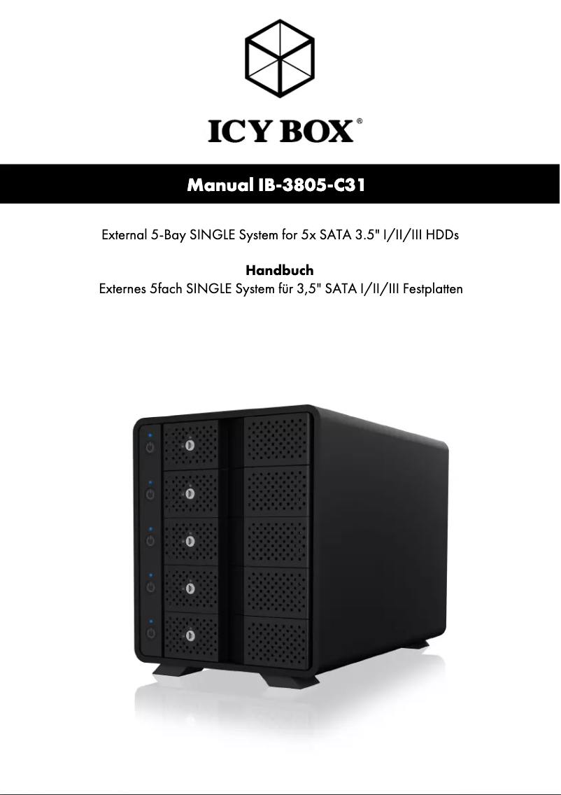 Page n°1 - Manuel utilisateur Icy Box IB-3805-C31