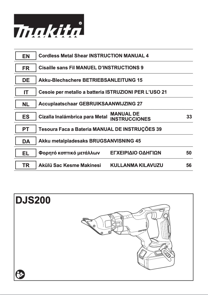 Page 1 de la notice Manuel utilisateur Makita DJS200
