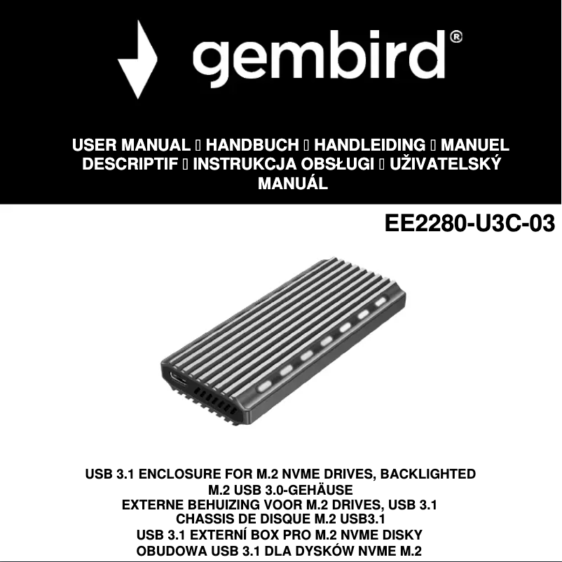 Image de la première page du manuel de l'appareil EE2280-U3C-03
