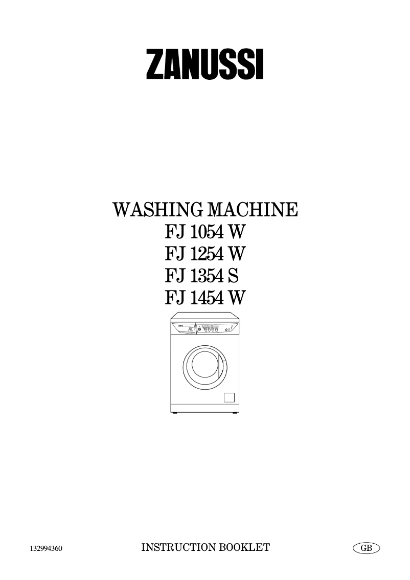 Image de la première page du manuel de l'appareil FJ 1454 W