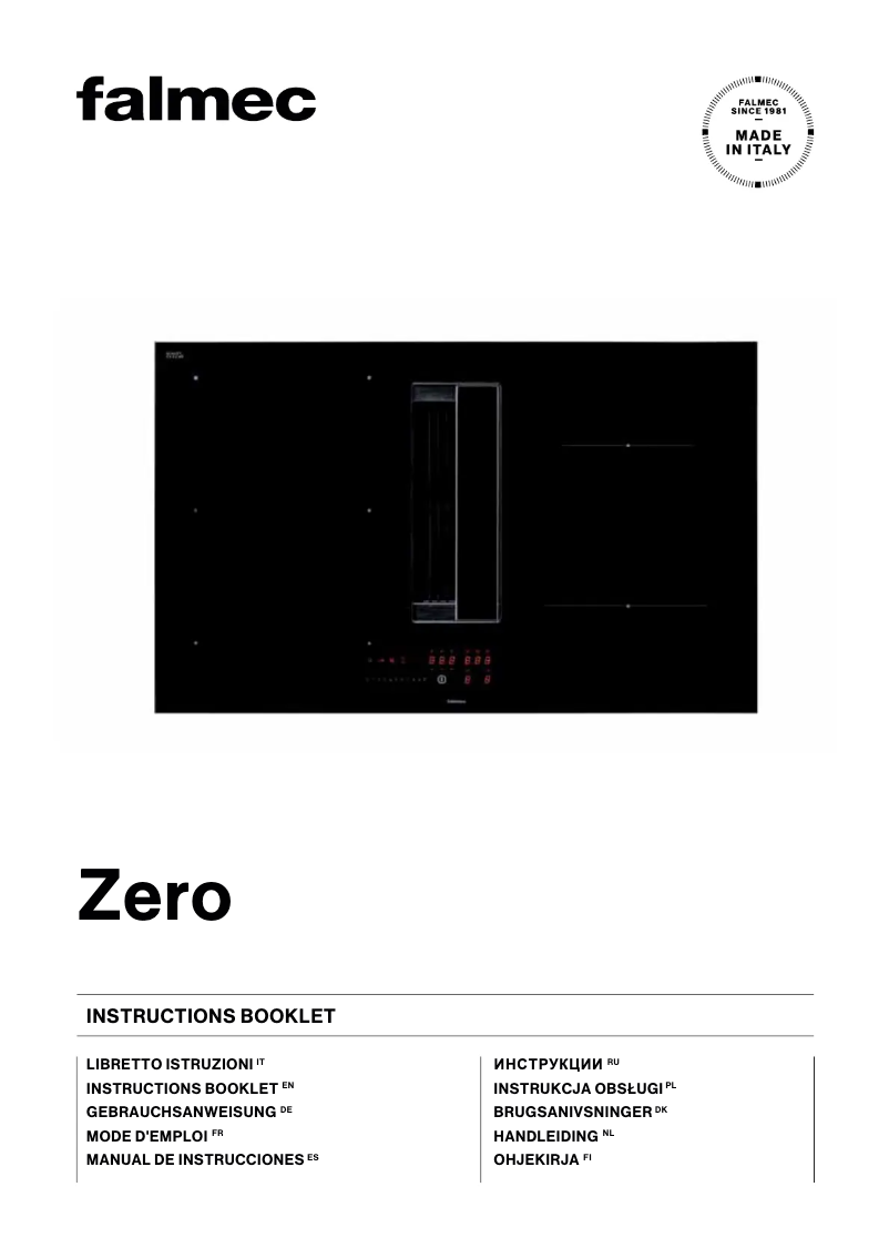 Page 1 de la notice Manuel utilisateur Falmec Zero
