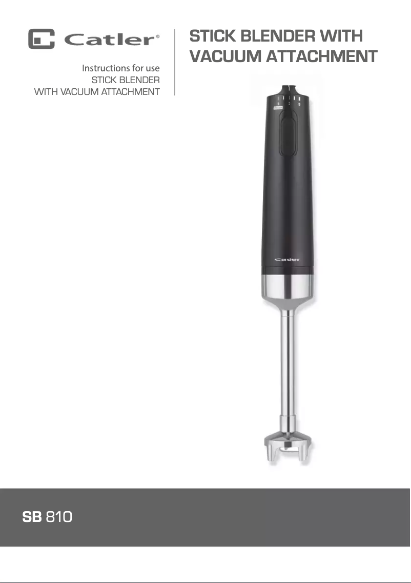 Image de la première page du manuel de l'appareil SB 810