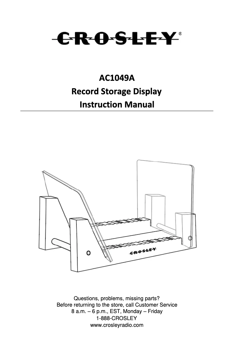 Page 1 de la notice Manuel utilisateur Crosley AC1049A