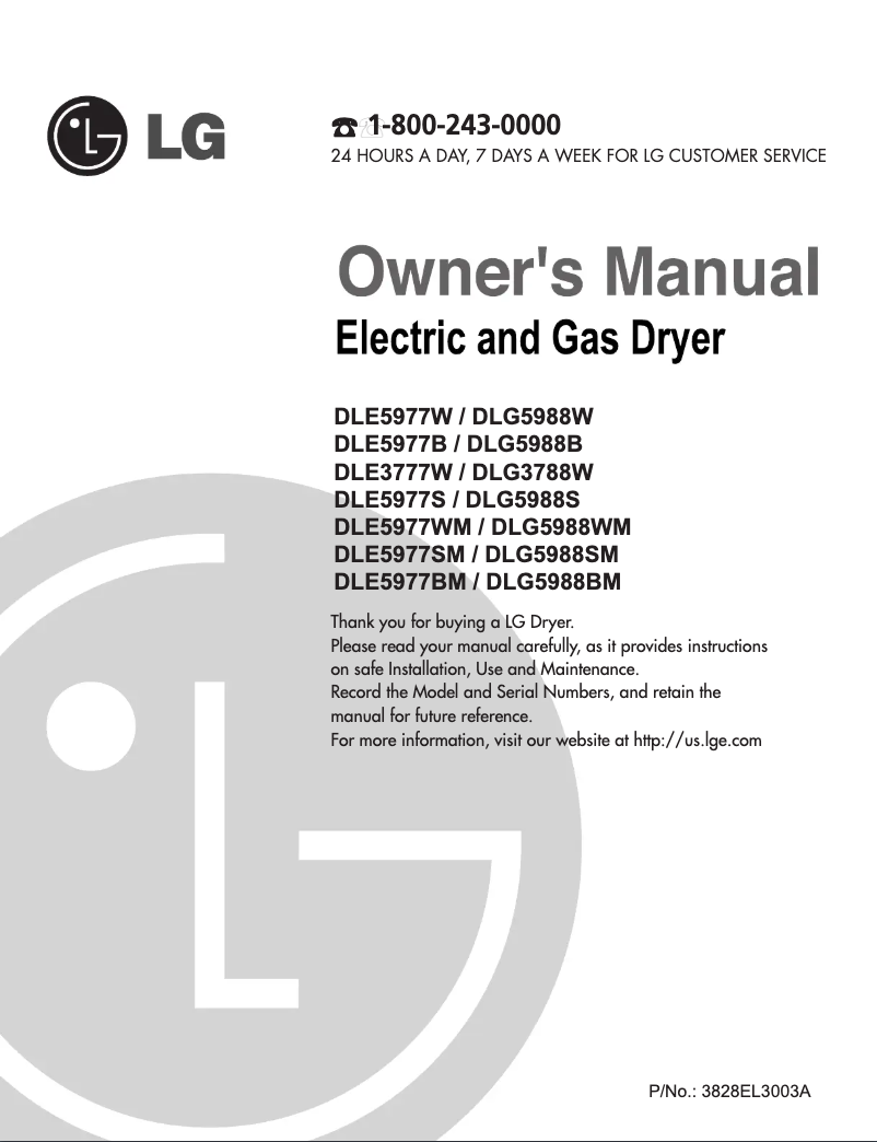 Page n°1 - Manuel utilisateur LG TD-V10055EM