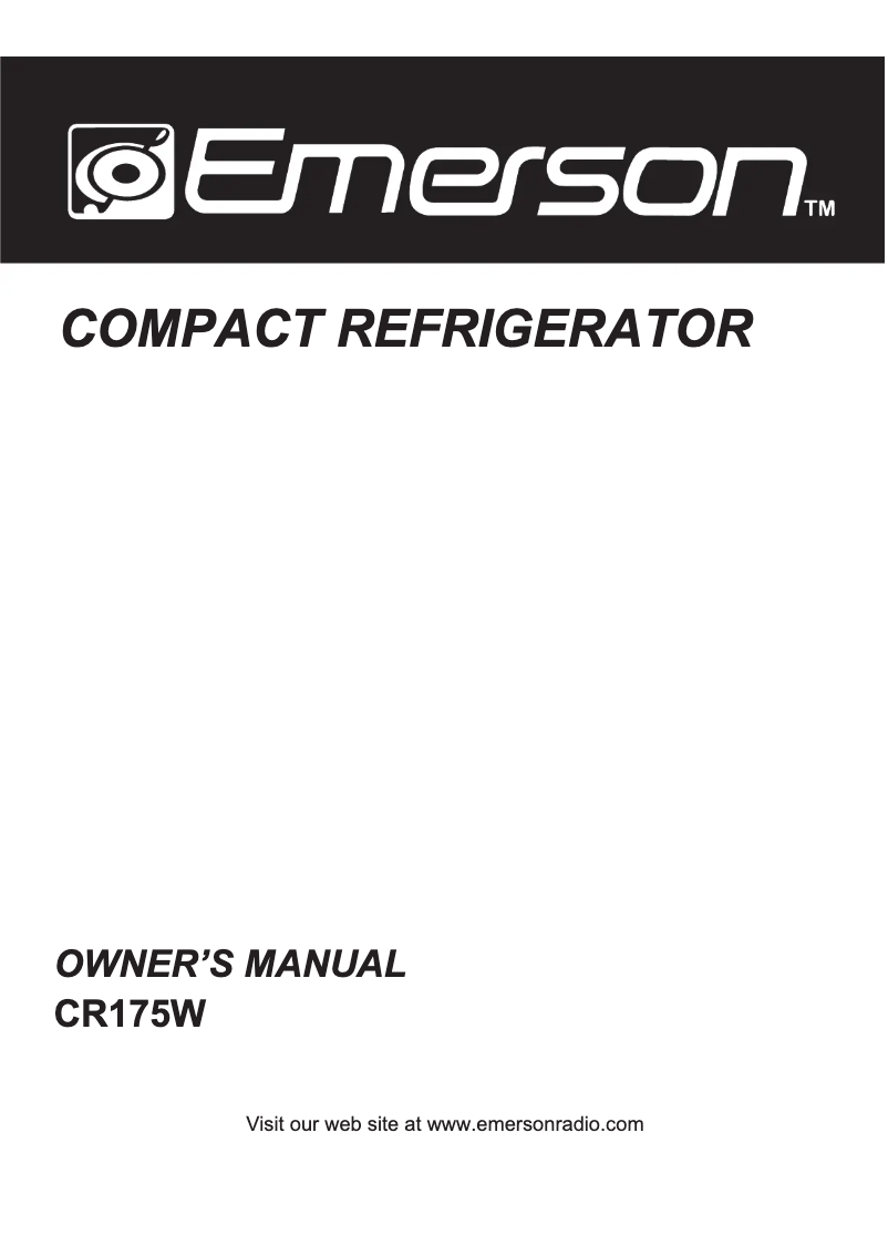 Image de la première page du manuel de l'appareil CR175W