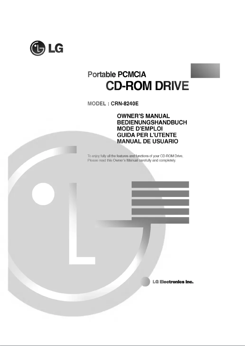 Page n°1 - Manuel utilisateur LG CRN-8240E