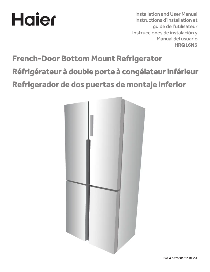 Page n°1 - Manuel utilisateur Haier HRQ16N3BGS