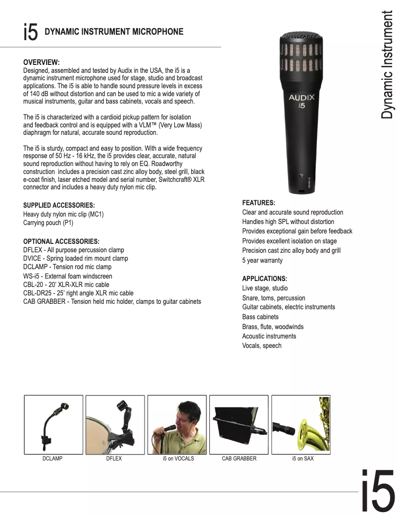 Image de la première page du manuel de l'appareil i5