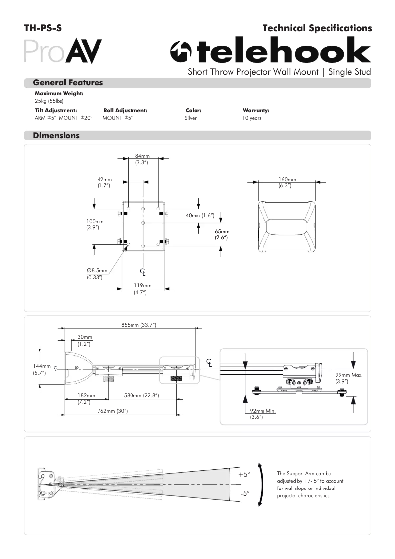 Page 1 de la notice Manuel utilisateur Atdec TH-PS-S