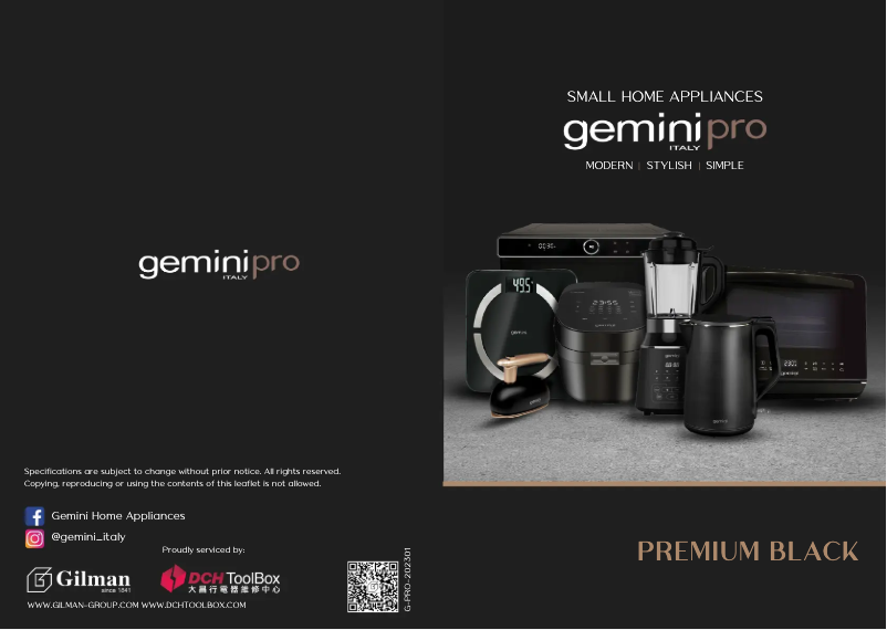 Page 1 de la notice Catalogue Gemini GSK15