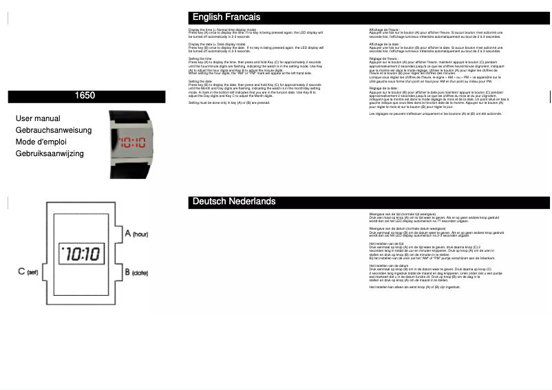 Page 1 de la notice Manuel utilisateur Davis 1650