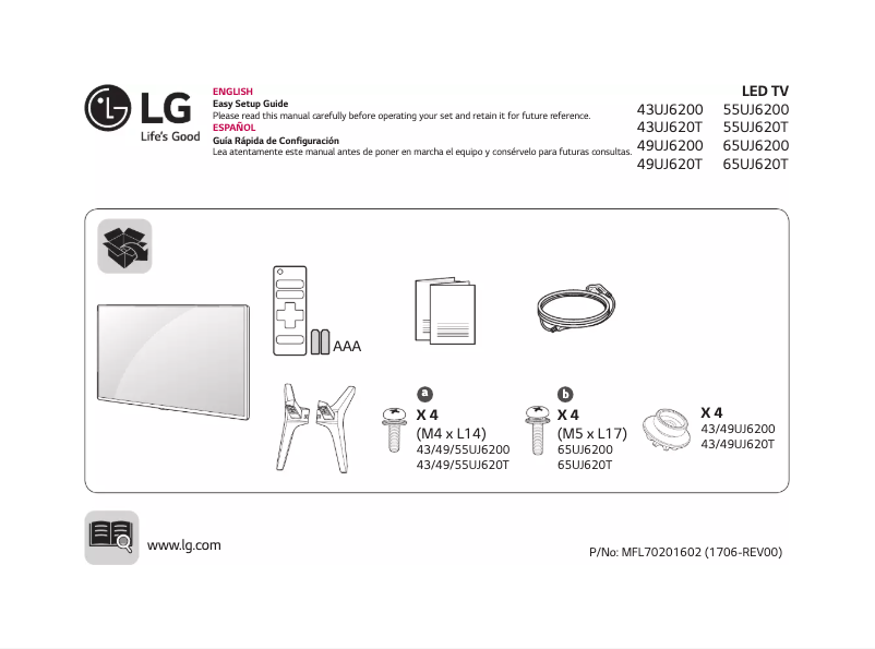 Page n°1 - Manuel utilisateur LG 49UJ620T