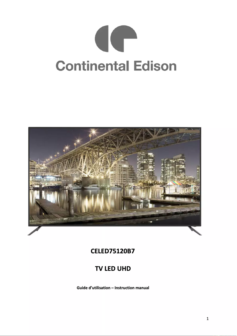 Image de la première page du manuel de l'appareil CELED75120B7