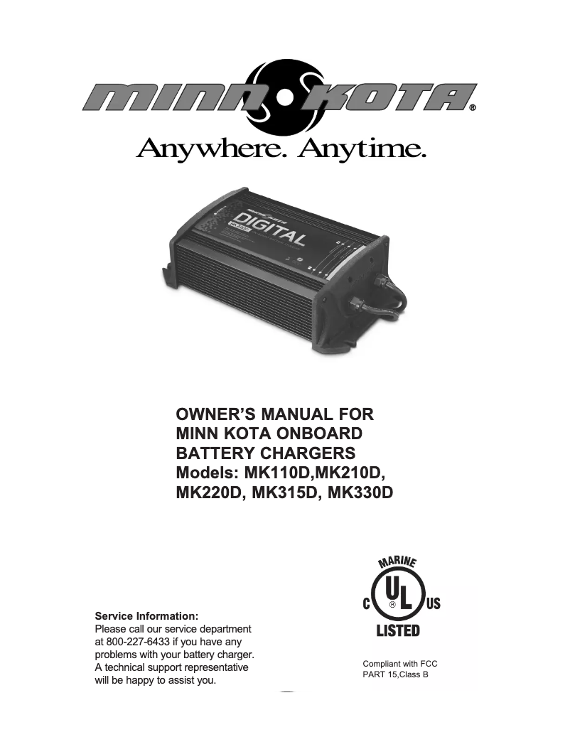 Page 1 de la notice Manuel utilisateur Minn Kota MK 220D