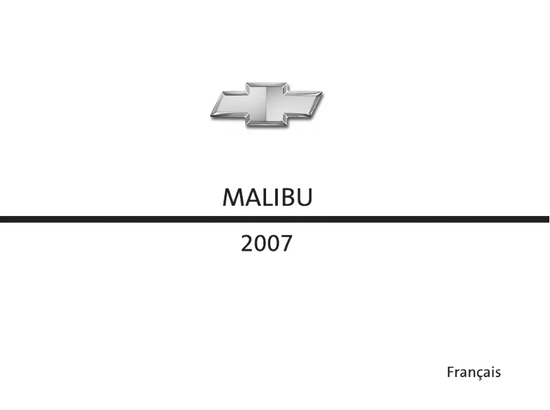 Image de la première page du manuel de l'appareil Malibu (2007)