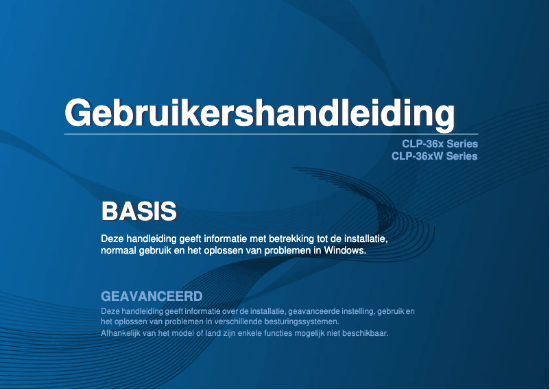 Page 1 de la notice Manuel utilisateur Samsung CLP-365