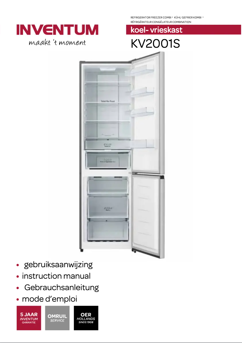 Page n°1 - Manuel utilisateur Inventum KV2001S