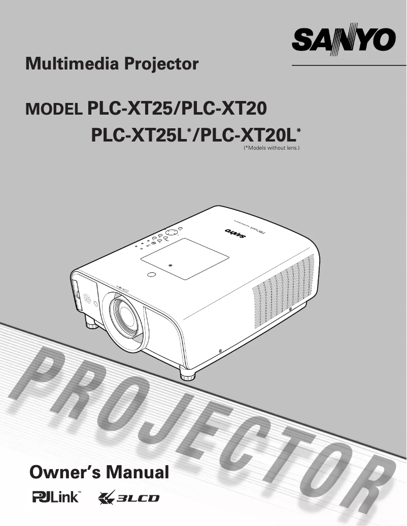 Page n°1 - Manuel utilisateur Sanyo PLC-XT20L