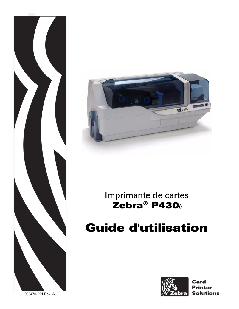 Image de la première page du manuel de l'appareil P430i