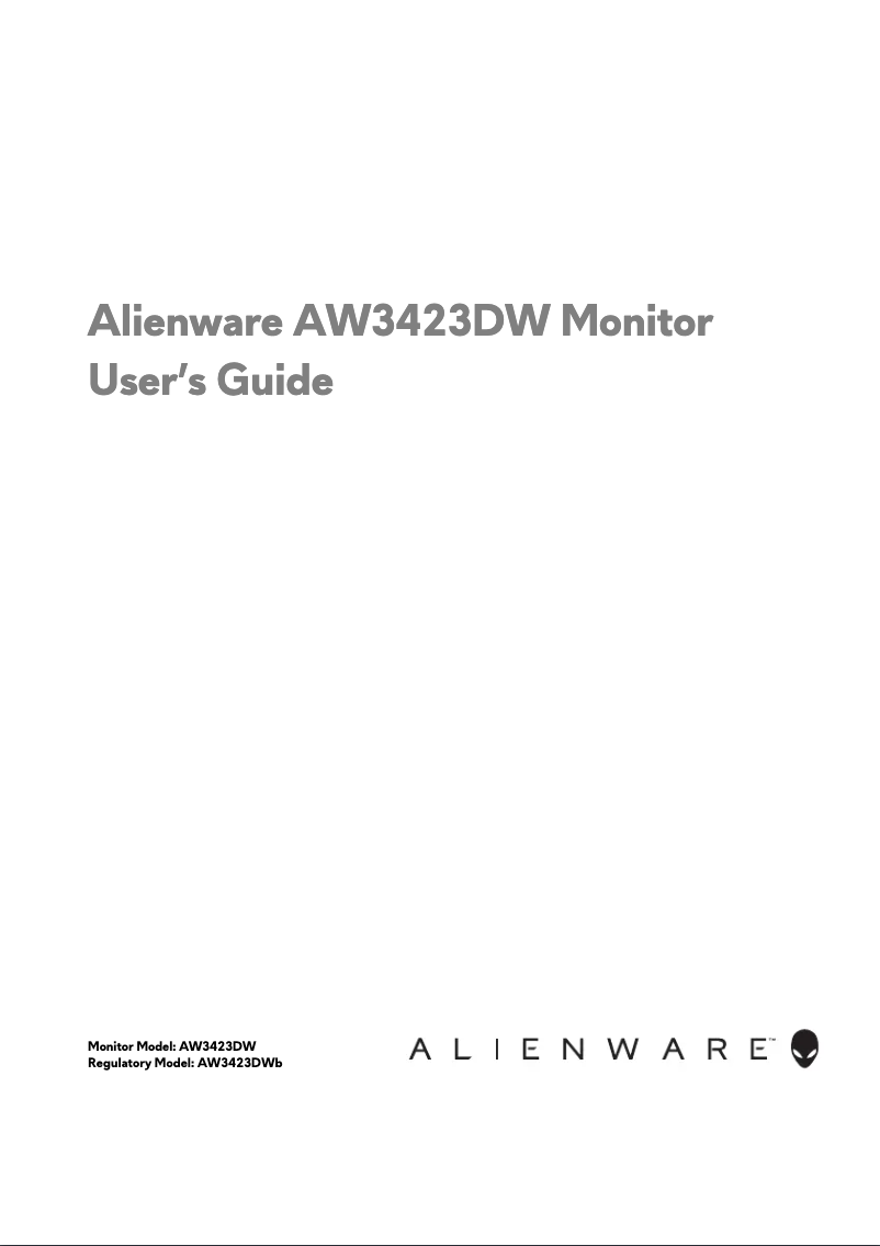 Page n°1 - Manuel utilisateur Dell Alienware AW3423DW