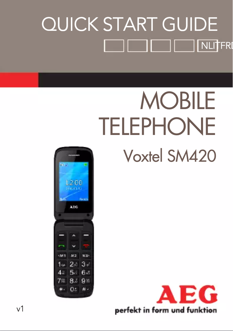 Image de la première page du manuel de l'appareil VOXTEL SM420