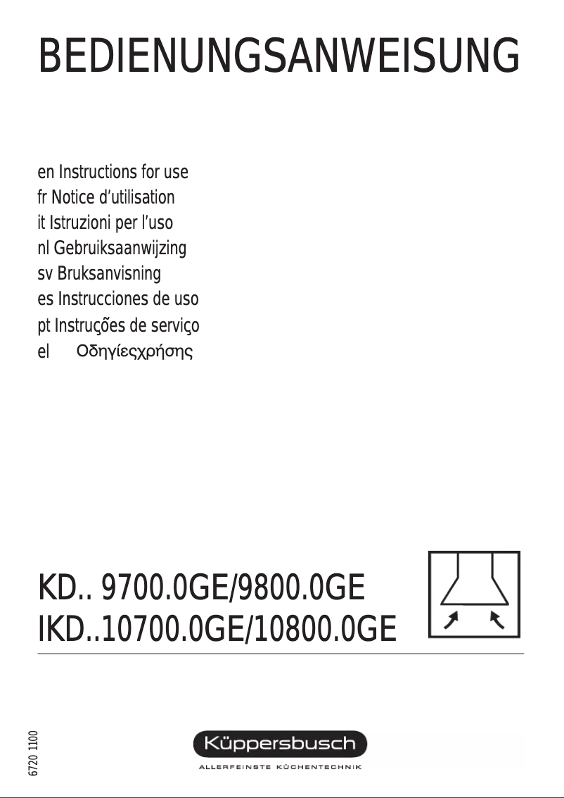 Image de la première page du manuel de l'appareil IKD 10800.0