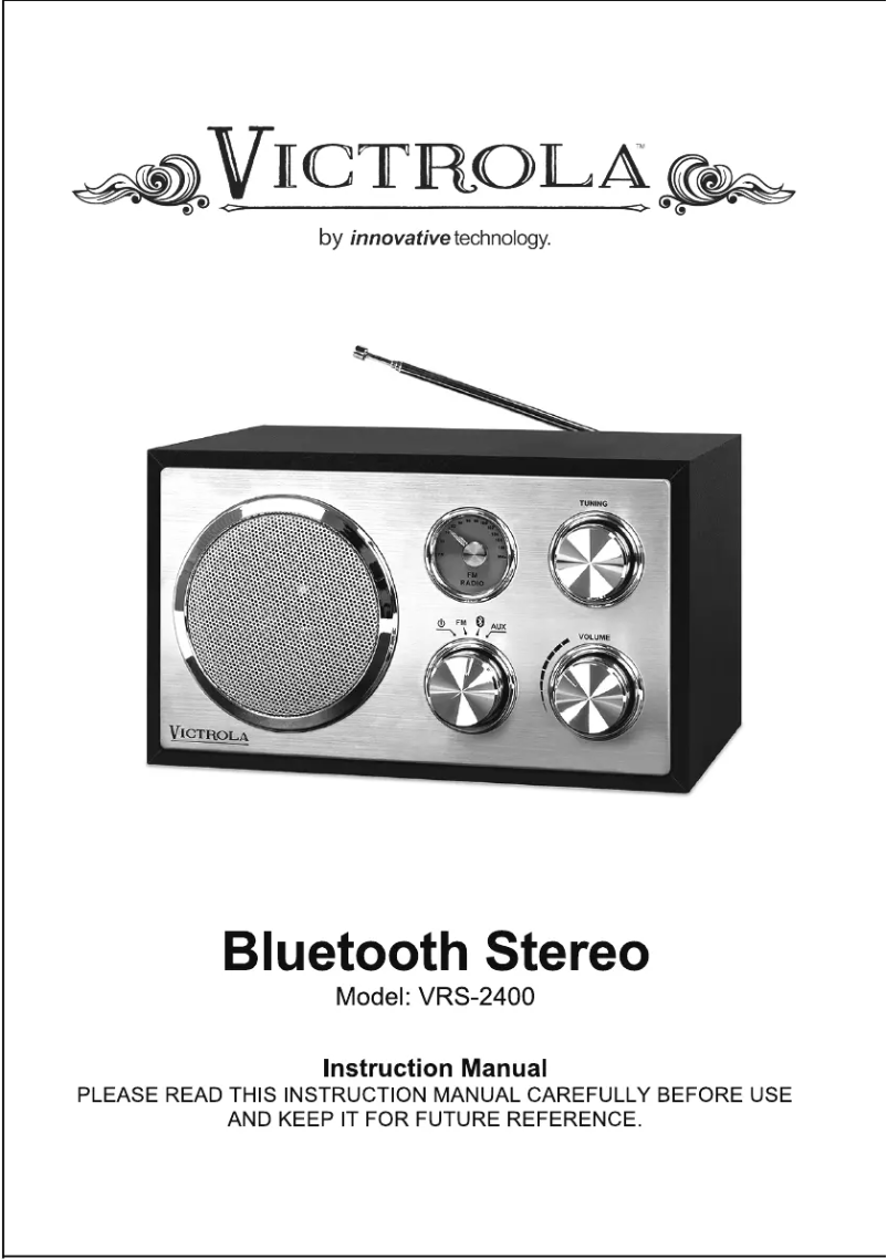 Page 1 of the manual User Manual Victrola VRS-2400