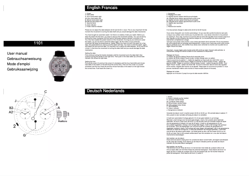 Page n°1 - Manuel utilisateur Davis 1101