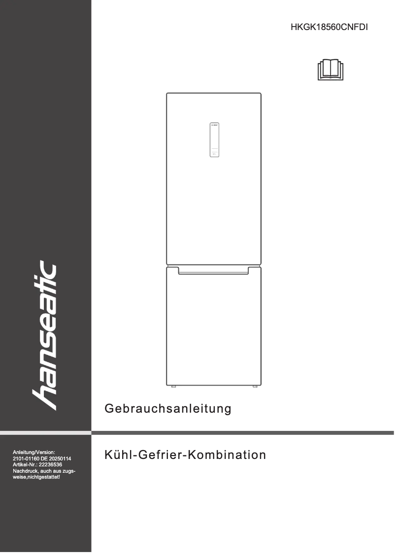 Imagen de la primera página del manual del dispositivo HKGK18560CNFDI