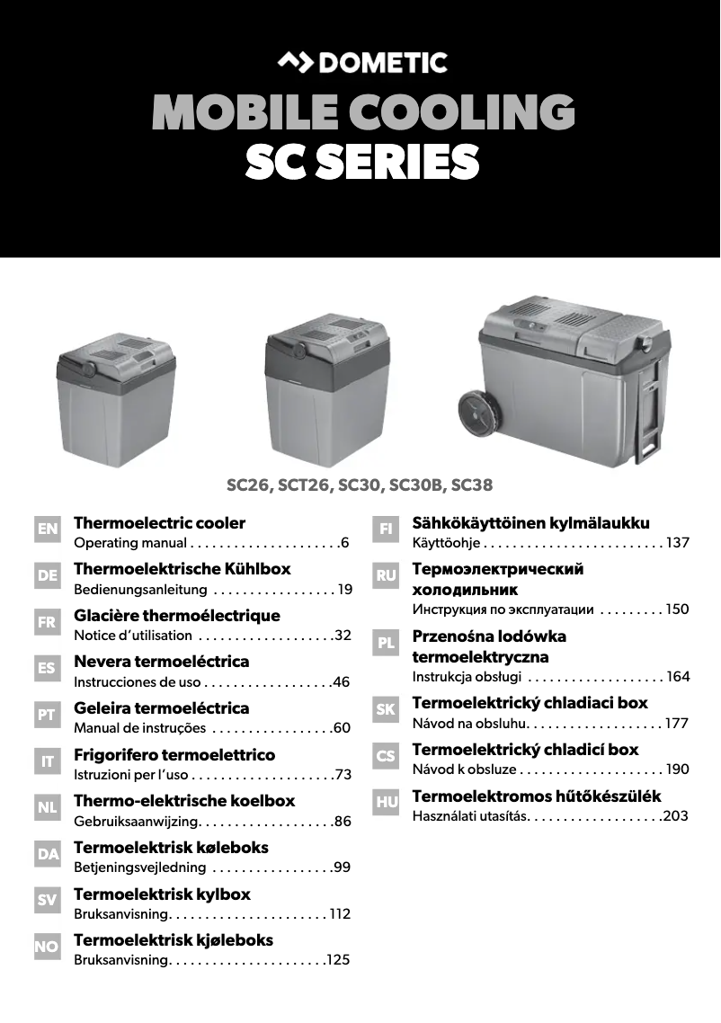 Página 1 del manual Manual de usuario Dometic SC 30