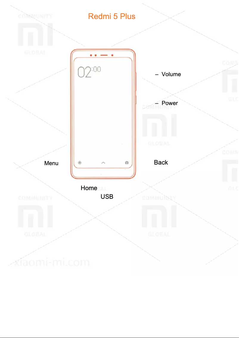 Page 1 de la notice Manuel utilisateur Xiaomi Redmi 5 Plus