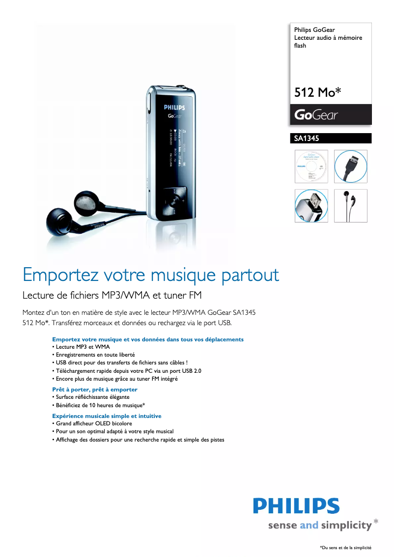 Image de la première page du manuel de l'appareil SA1345