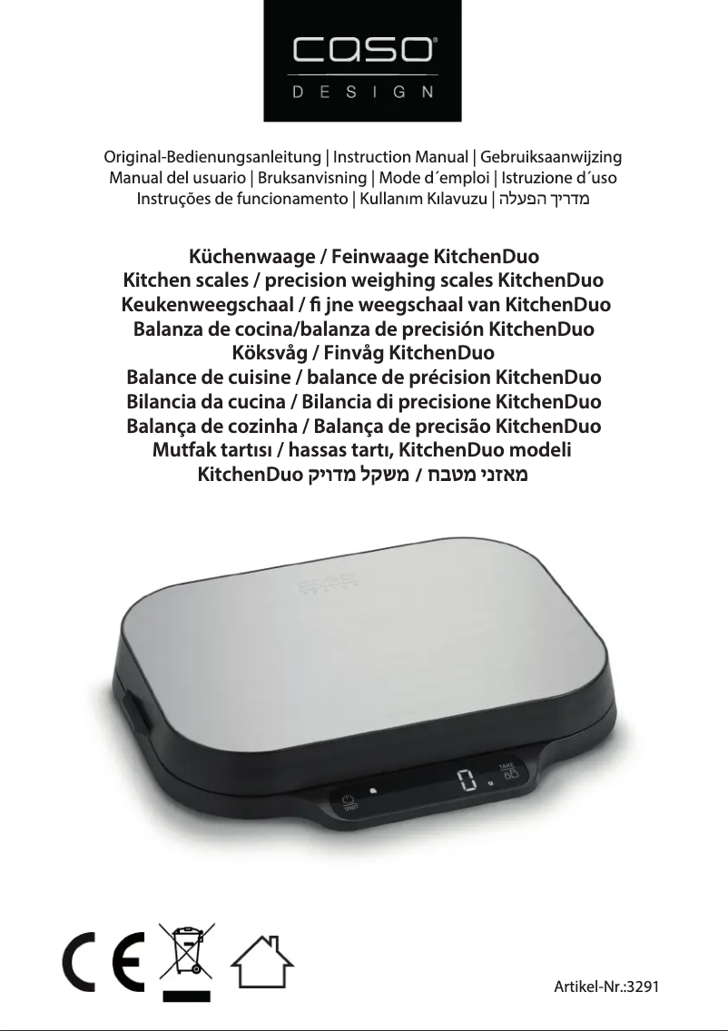 Página 1 del manual Manual de usuario Caso KitchenDuo