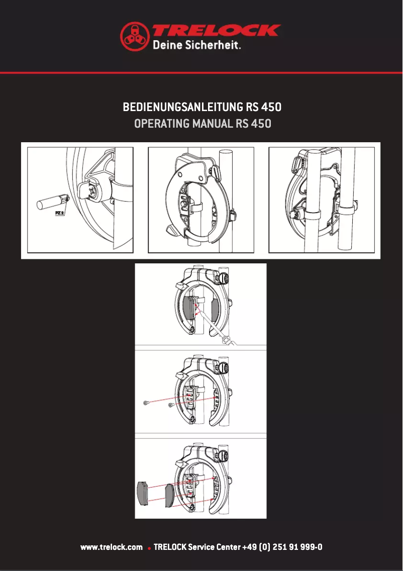 Page 1 de la notice Manuel utilisateur Trelock RS 450