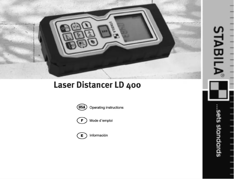 Page 1 de la notice Manuel utilisateur Stabila LD400
